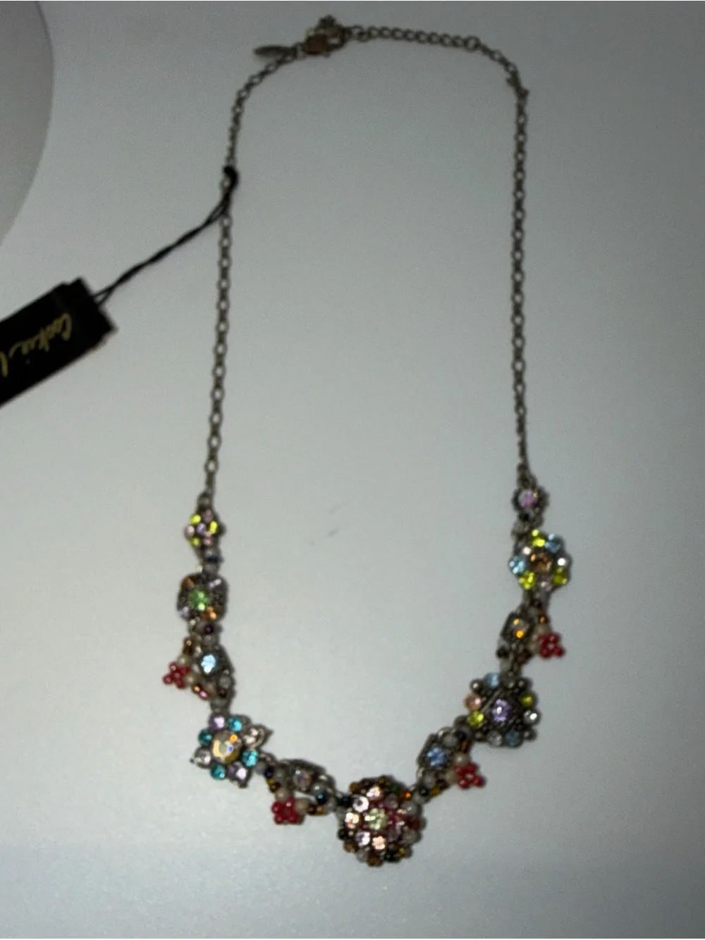 Multicolor Crystal Floral Statement Necklace – Women Jewelry Cookie Lee
